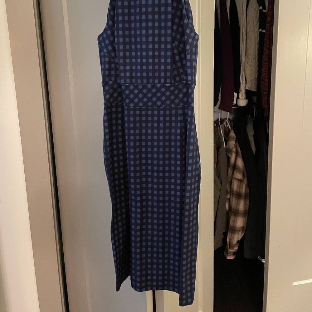 Blue Checkered Dress - Banana Republic